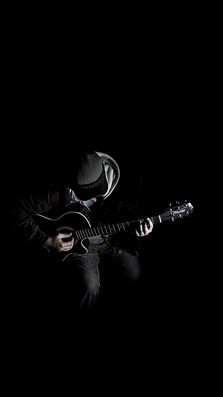 ギターを弾く男 iPhone6壁紙