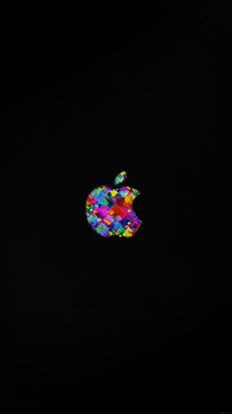 カラフルなリンゴマーク iPhone6壁紙