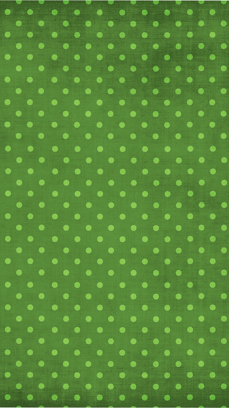 ビンテージ風の緑のドット柄 iPhone6壁紙