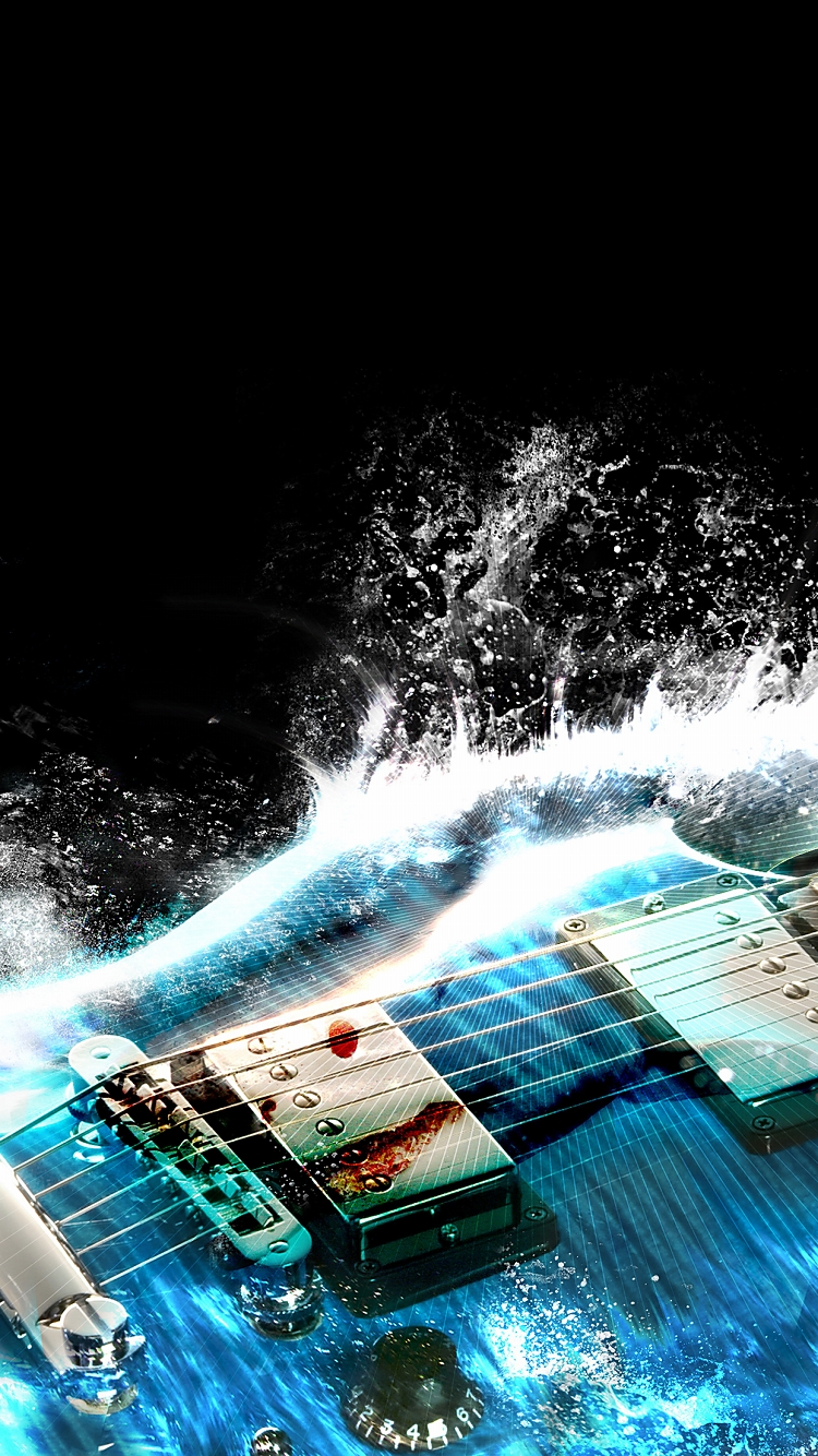 青いギター iPhone6壁紙