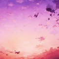 紫の夕暮れ iPhone6壁紙