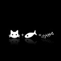 猫 + 魚 = 骨 iPhone6壁紙
