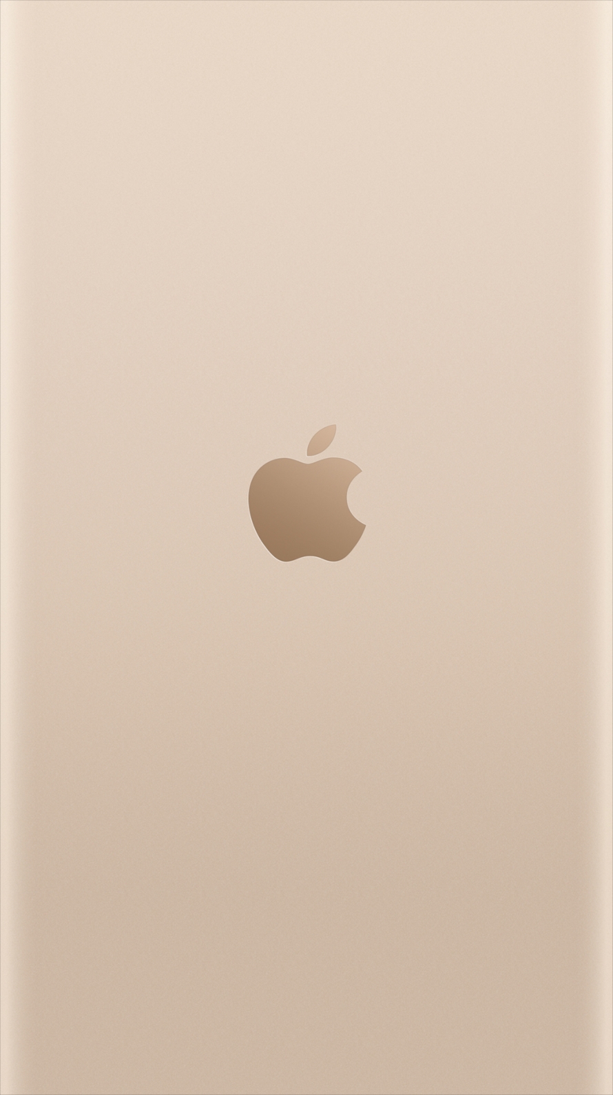 ライトゴールド アップルロゴ iPhone6壁紙