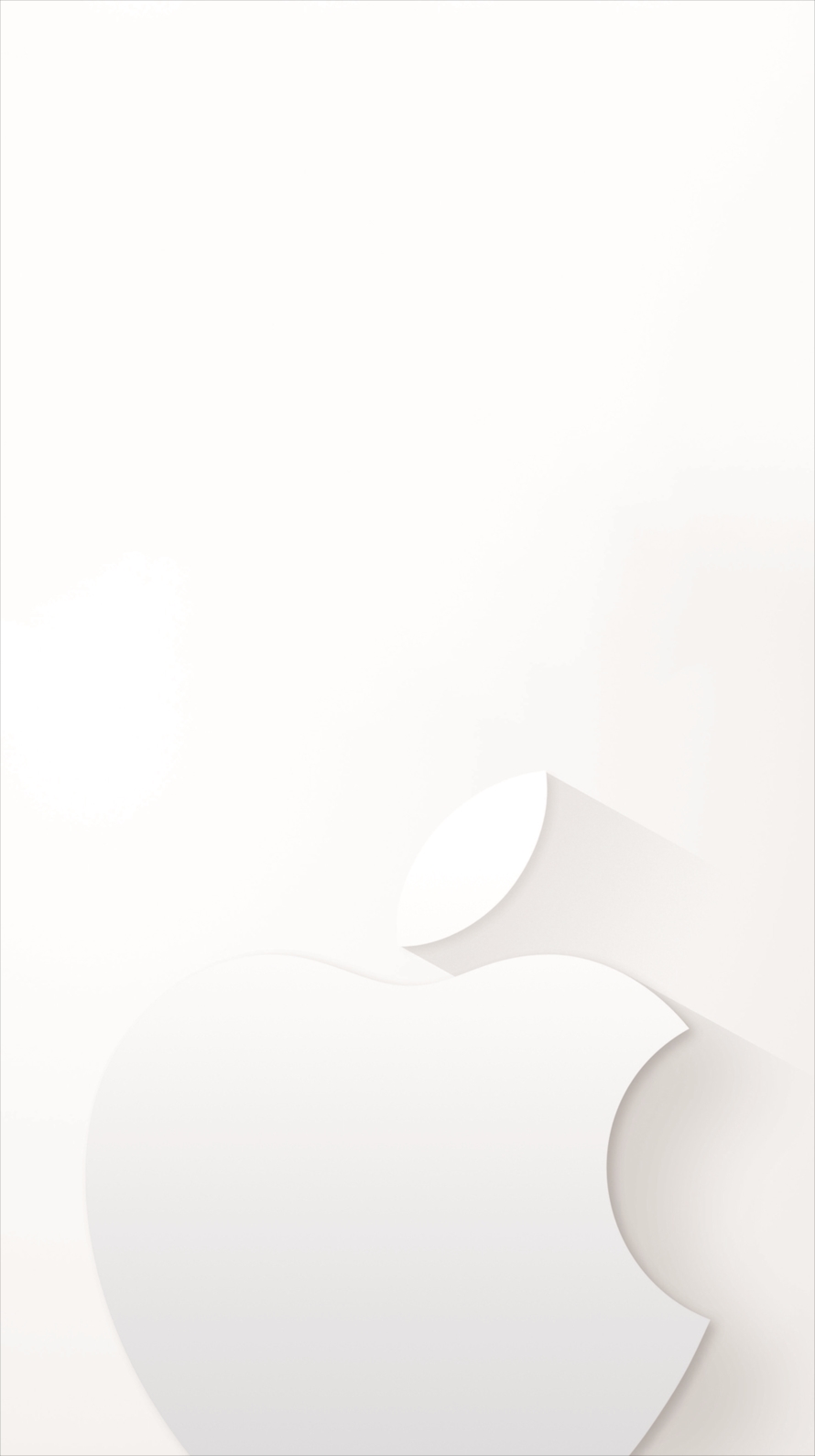 ミニマル ホワイト アップルロゴ iPhone6壁紙