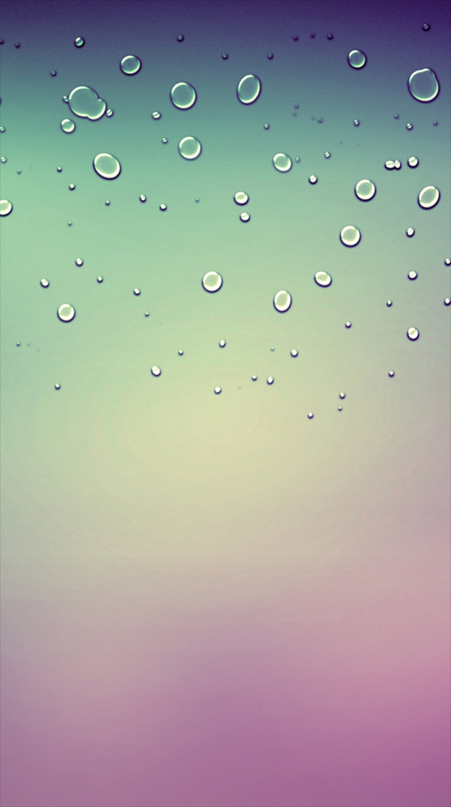 水滴のついた緑と紫のガラス iPhone6壁紙