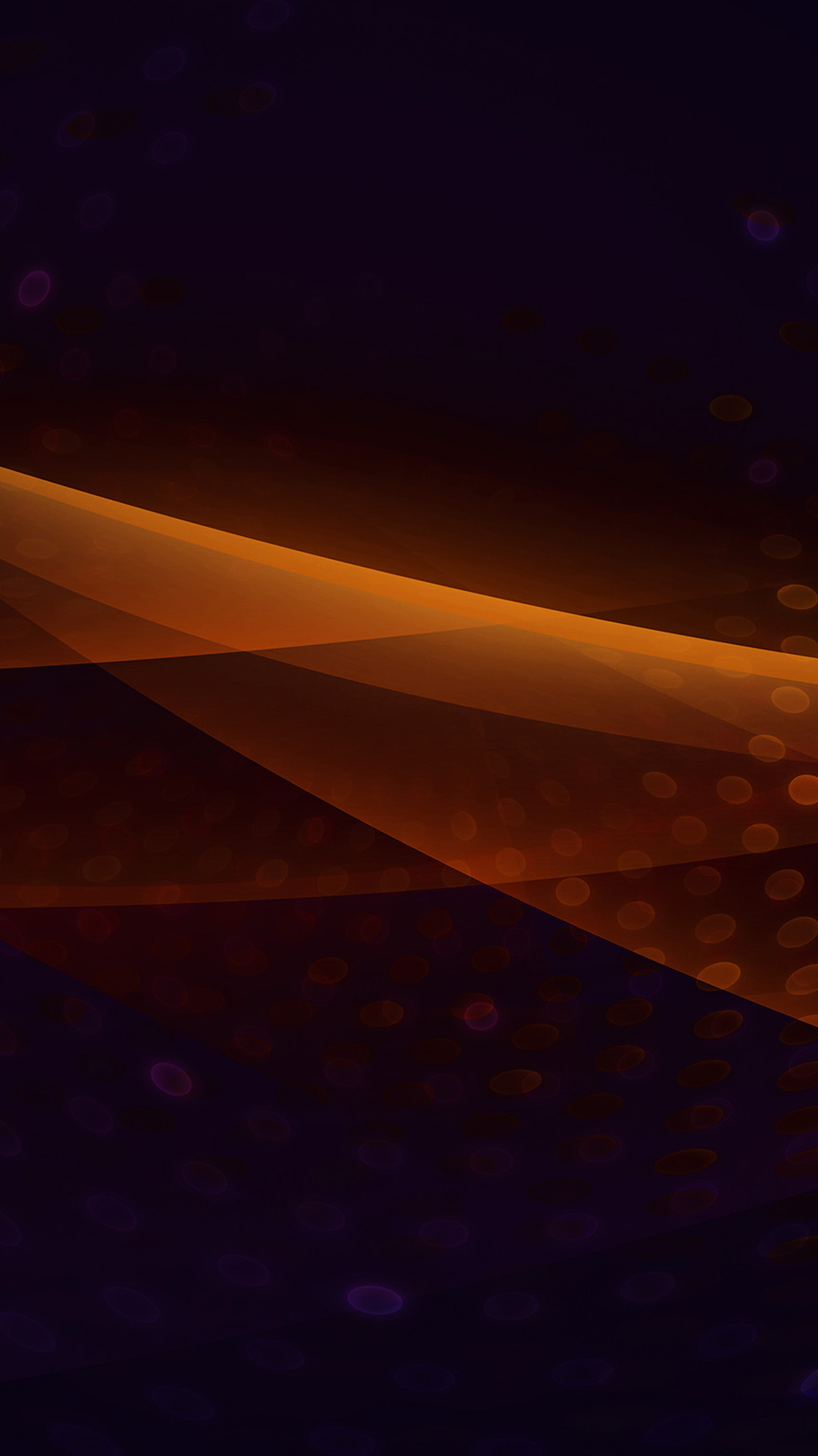 紫の背景 オレンジの波形 iPhone6壁紙