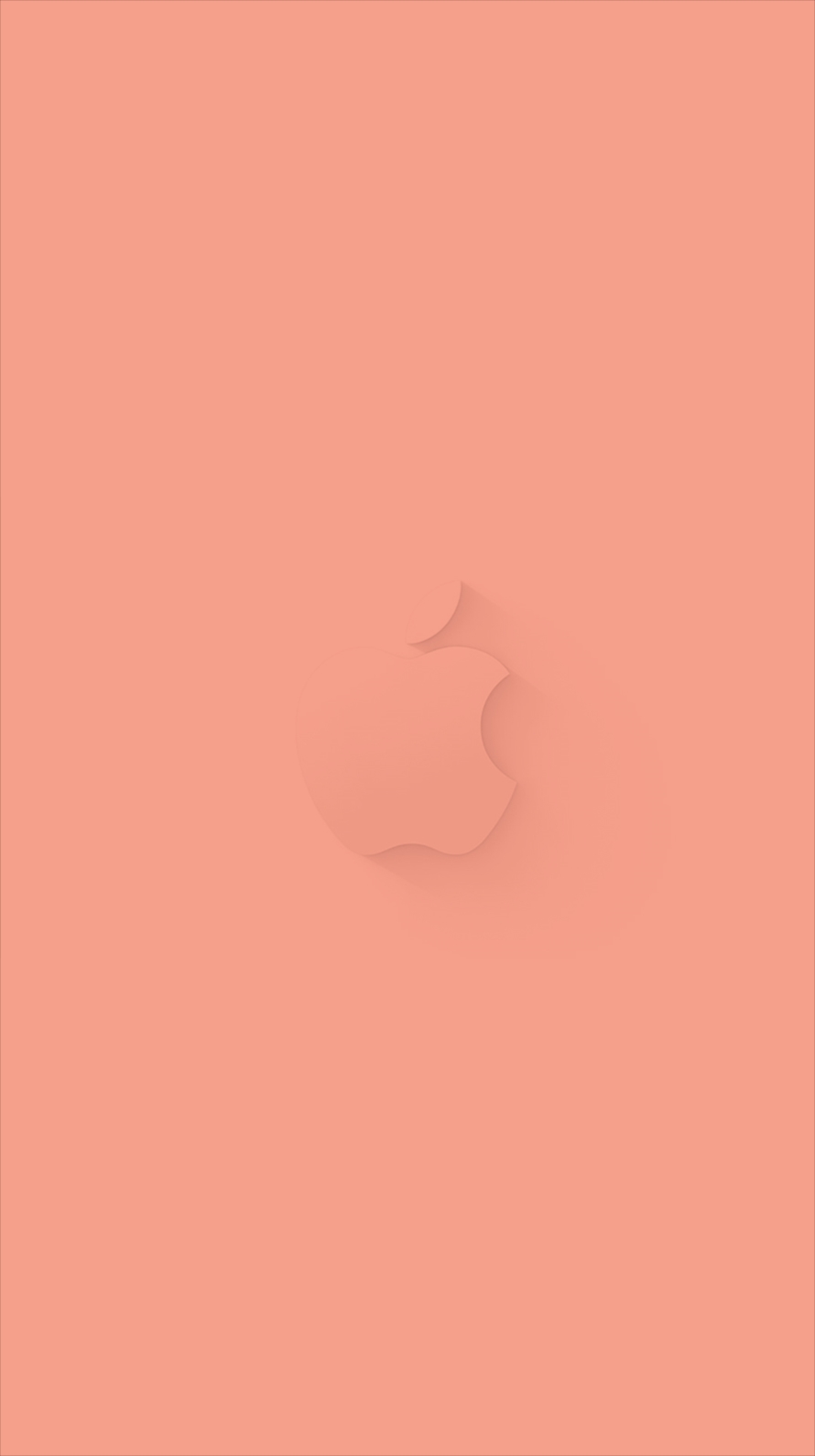 ピンク シンプルなアップルロゴ iPhone6壁紙