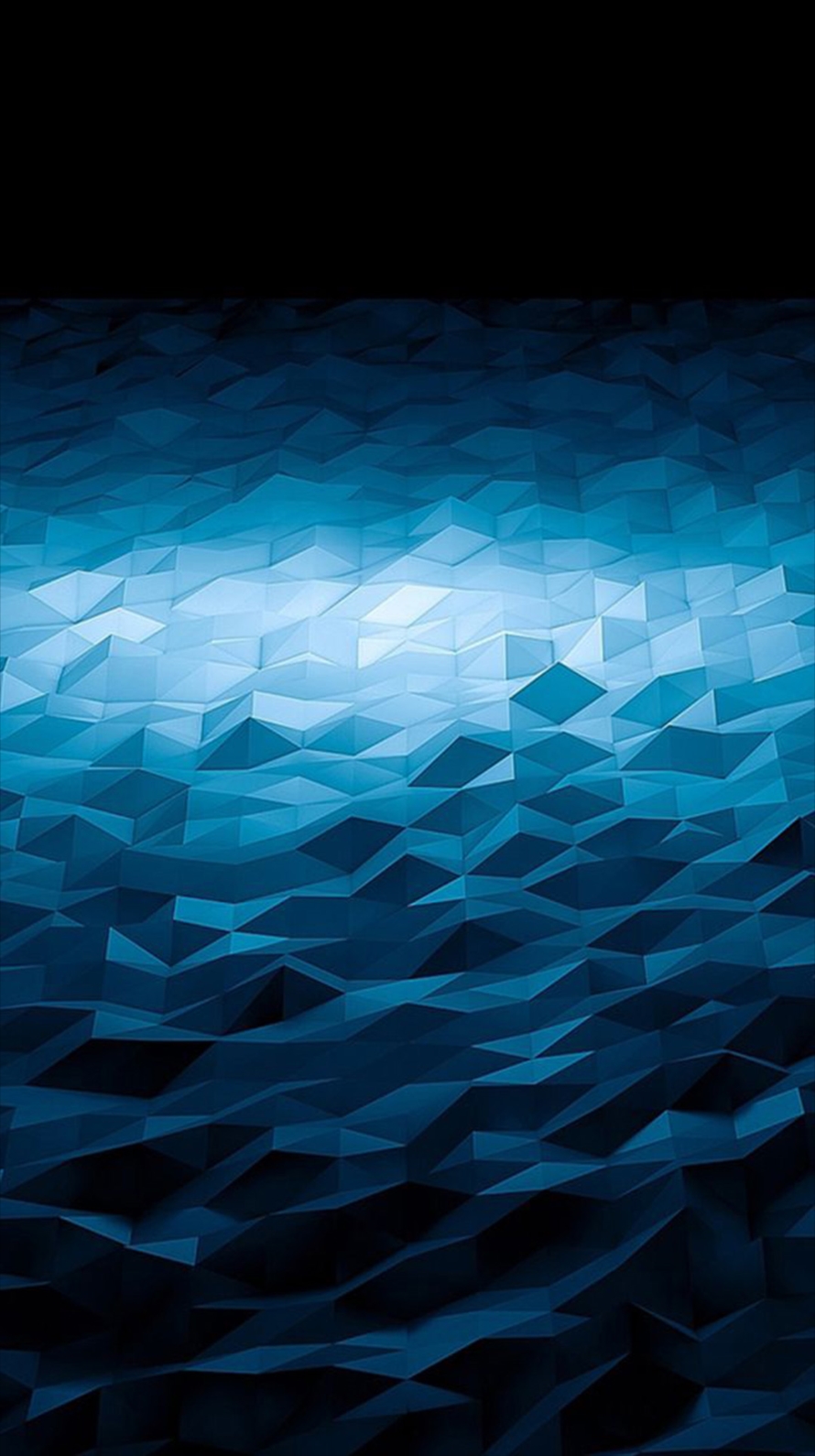 青い凸凹のポリゴン iPhone6壁紙