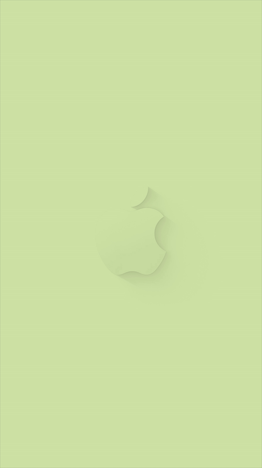 ミントグリーン アップルロゴ iPhone6壁紙