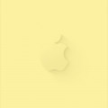 薄黄色 アップルマーク iPhone6壁紙