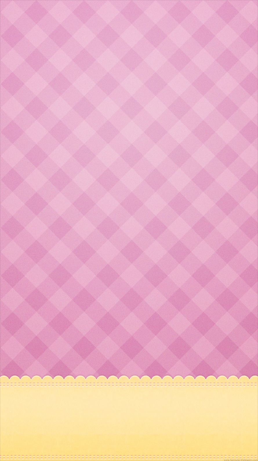 かわいいピンクのチェック iPhone6壁紙