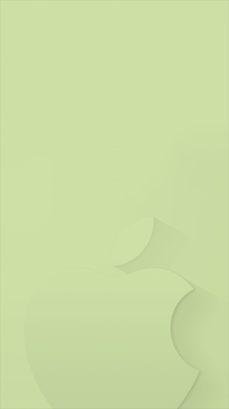 flat green apple logo iPhone6壁紙