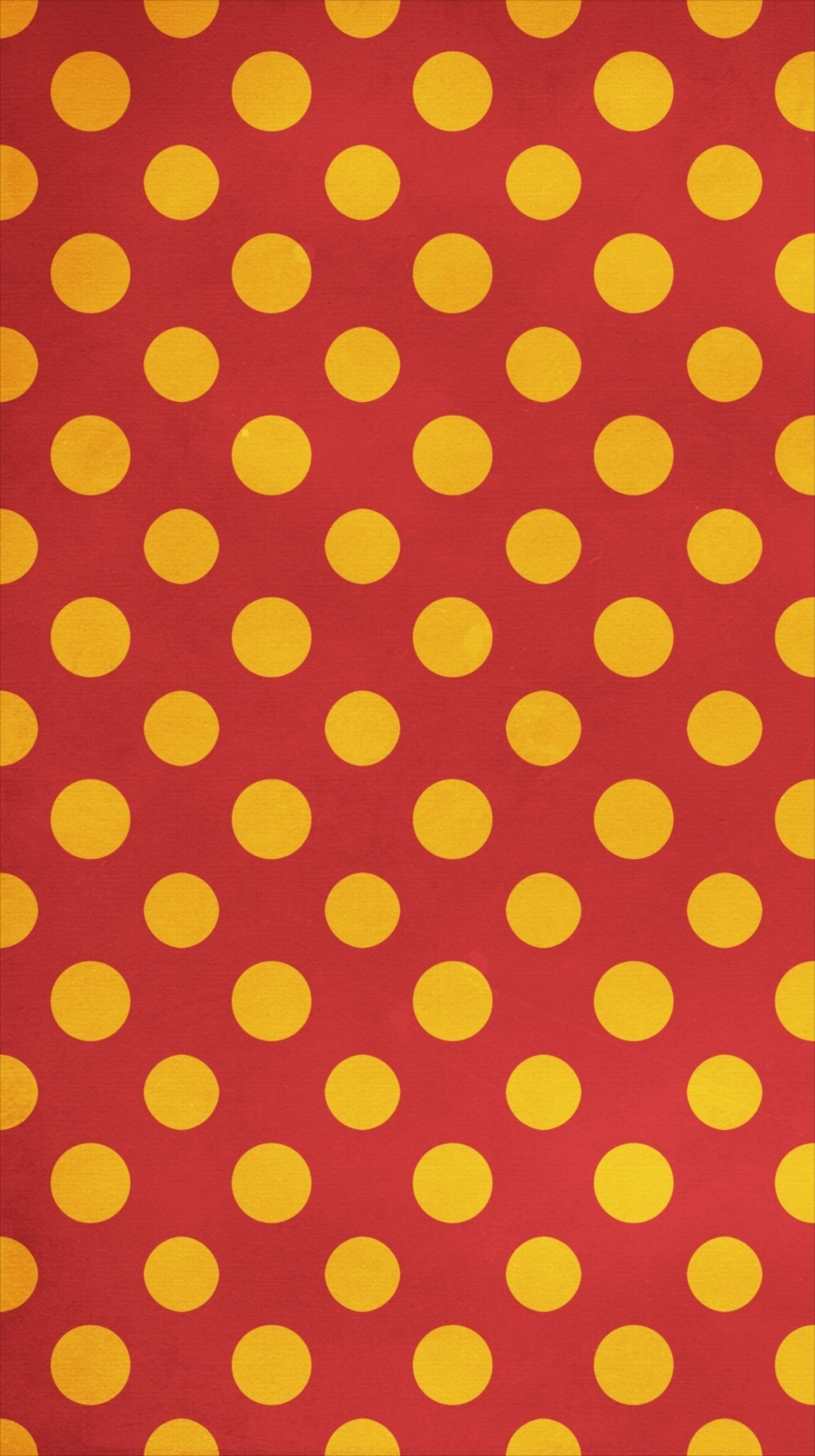 赤と黄色のドット柄 iPhone6壁紙