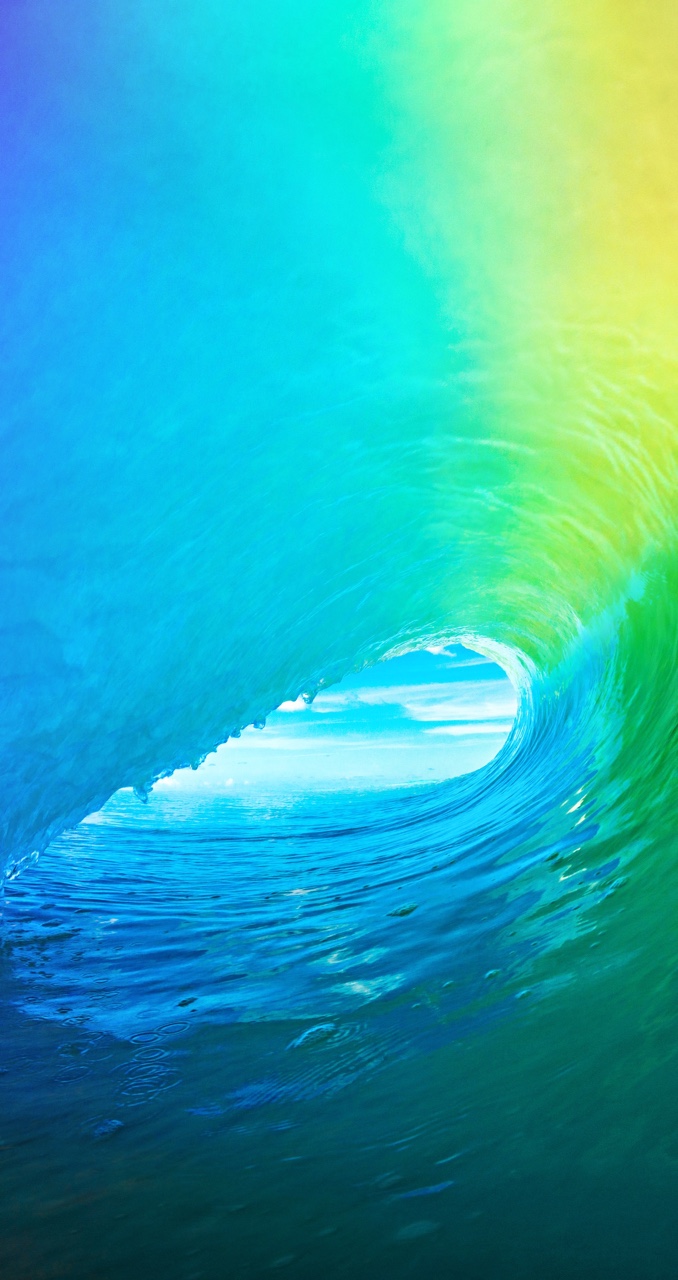 メロン色の波 iPhone6壁紙