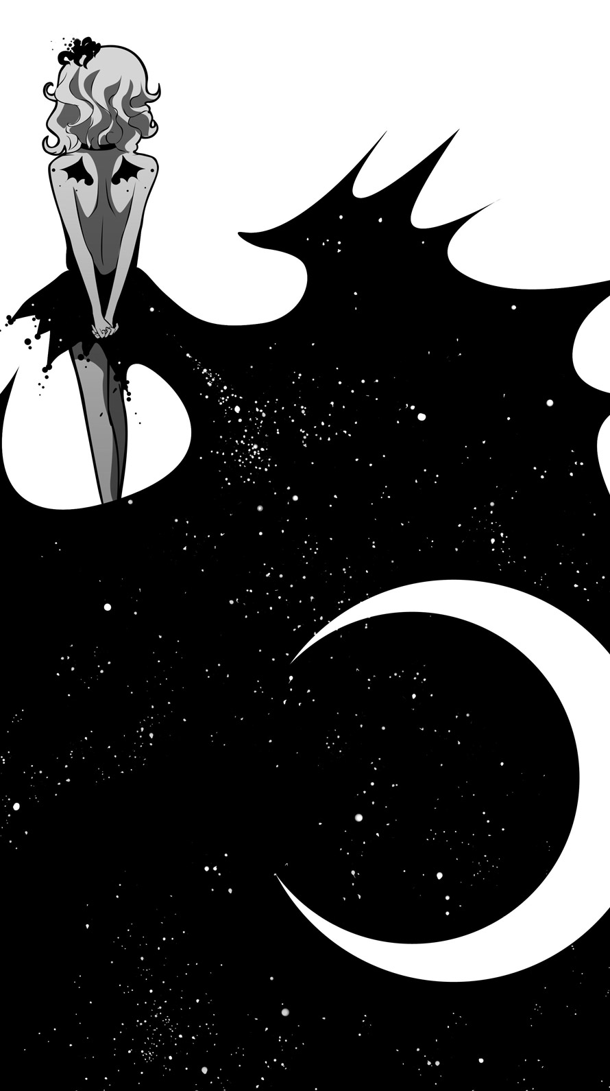 月と少女 アニメ iPhone6壁紙