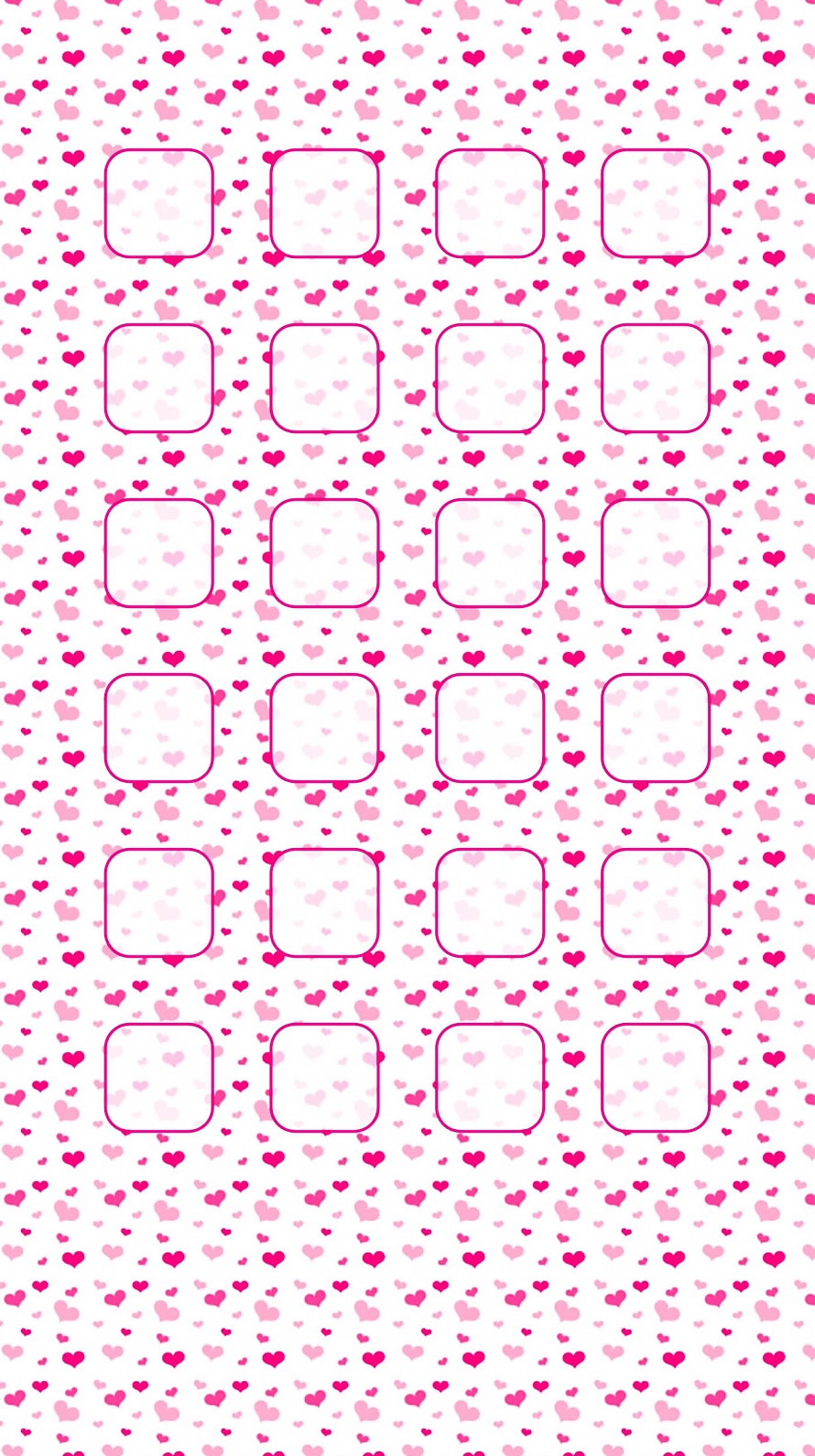 ピンク ハート かわいいiPhone6壁紙
