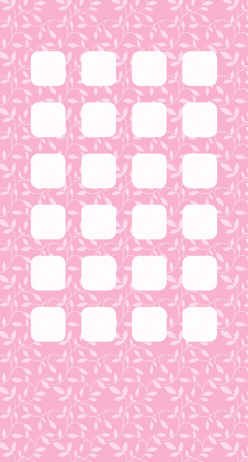 ピンク 草 模様 iPhone6壁紙