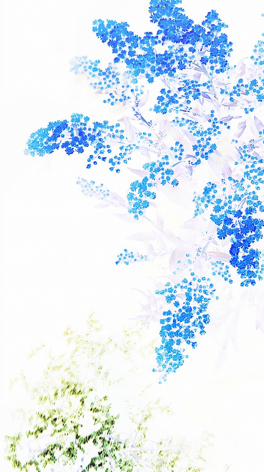 シンプル 青い花 iPhone6壁紙