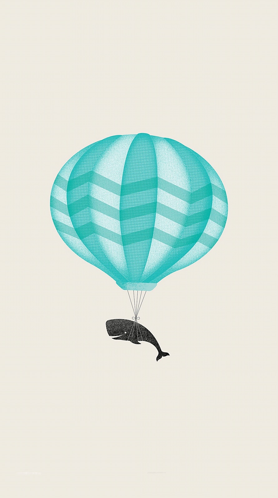 鯨と気球 iPhone6壁紙
